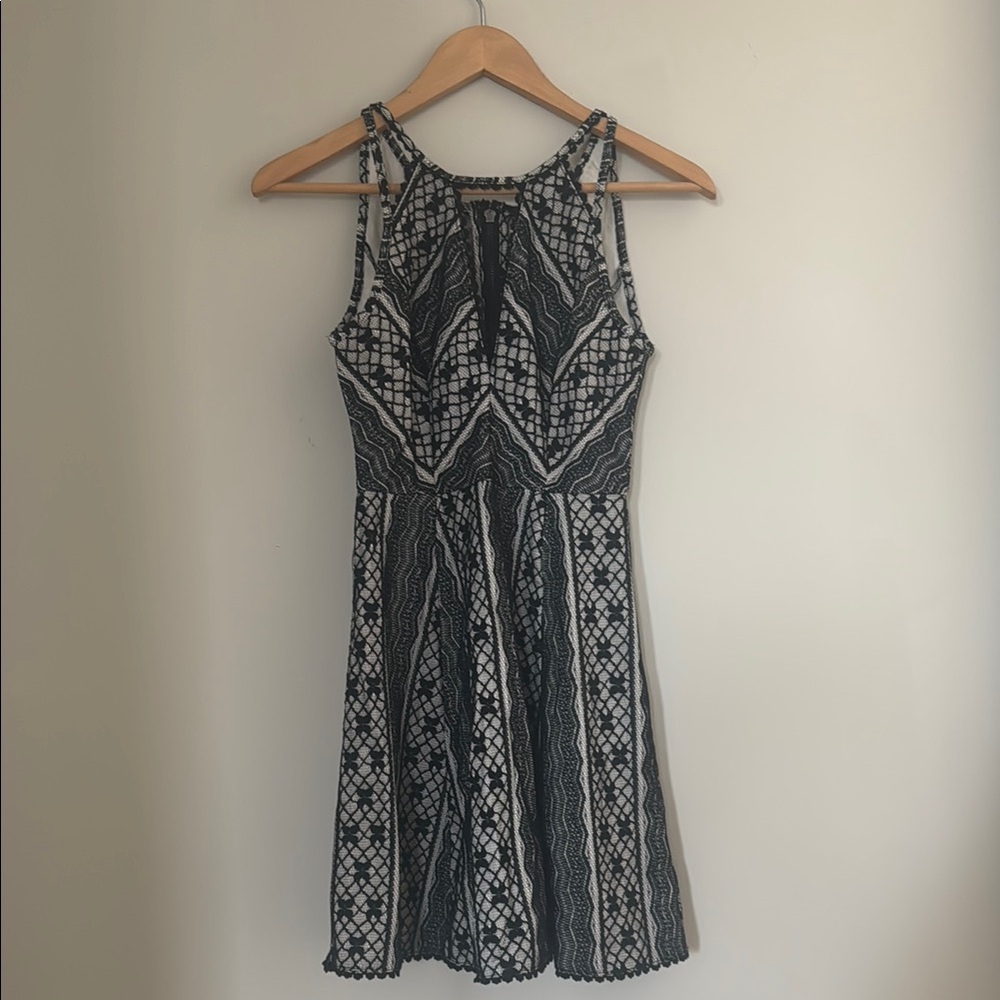 Elegant Black and White Women's Dress